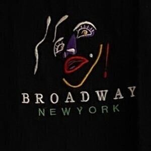 Gildan Heavy Cotton Broadway New York Blue T-shirt Size S Short Sleeve